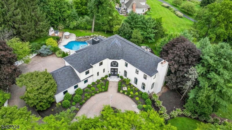 Aerial of front yard