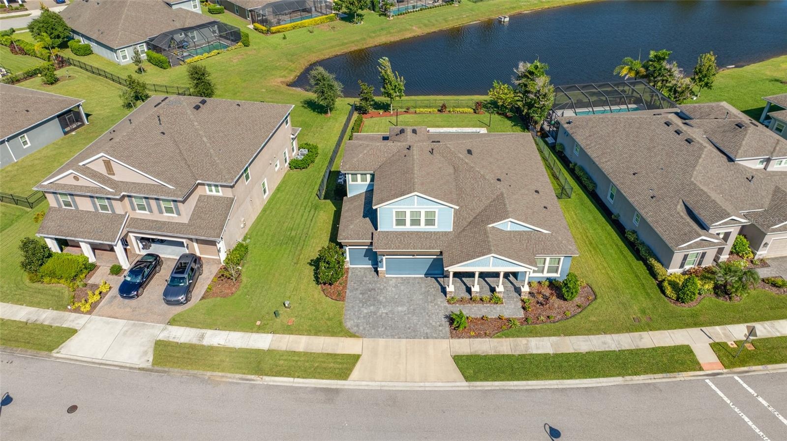 Aerial view of front of home