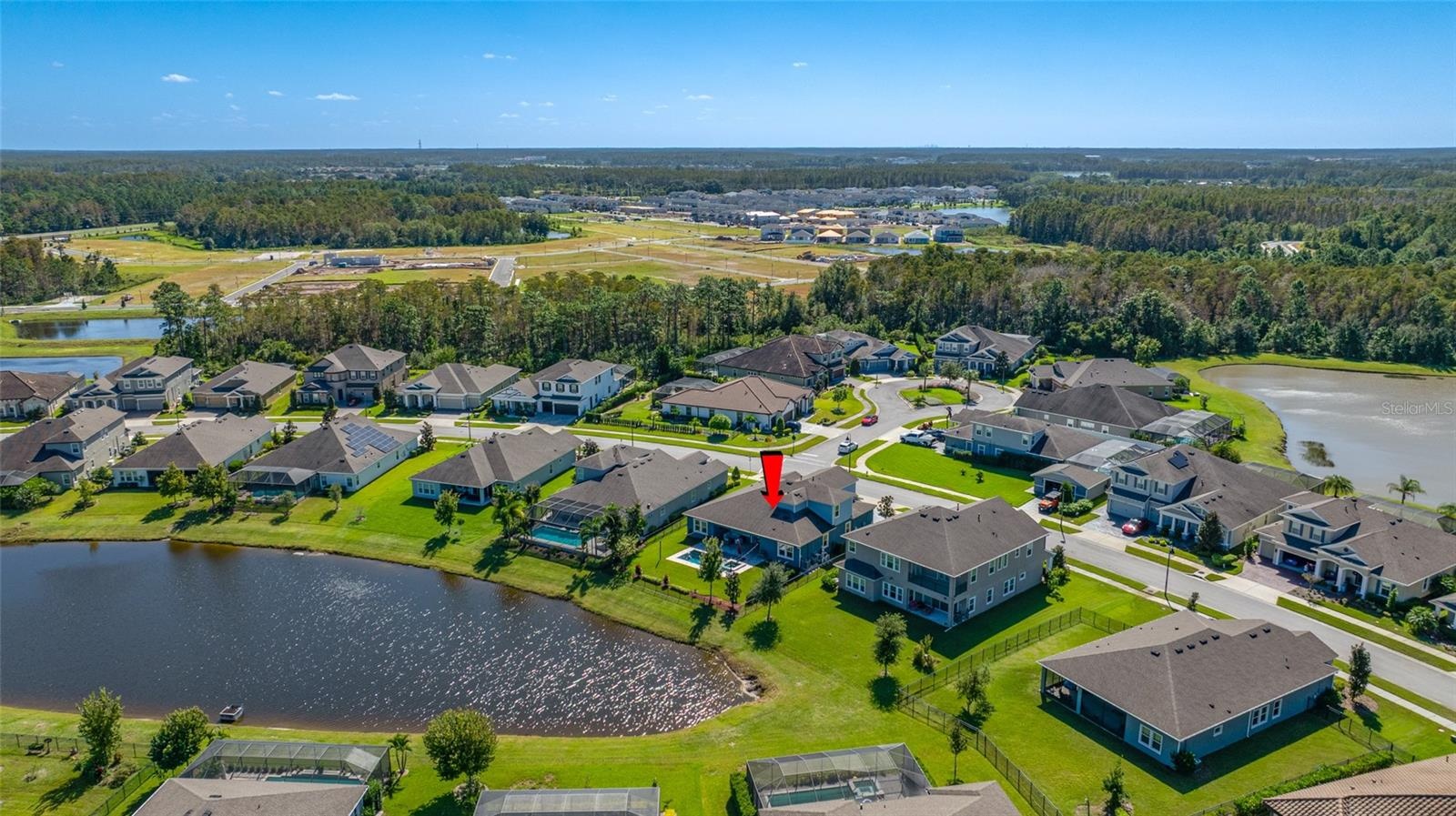 Aerial view of home