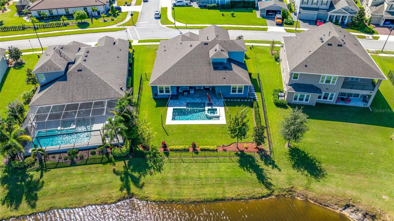 Aerial of rear of home