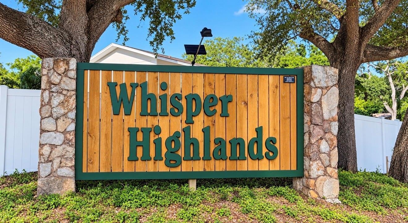Entrance sign for neighborhood