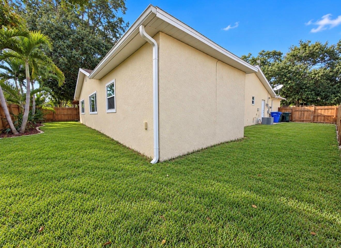 back and side yard