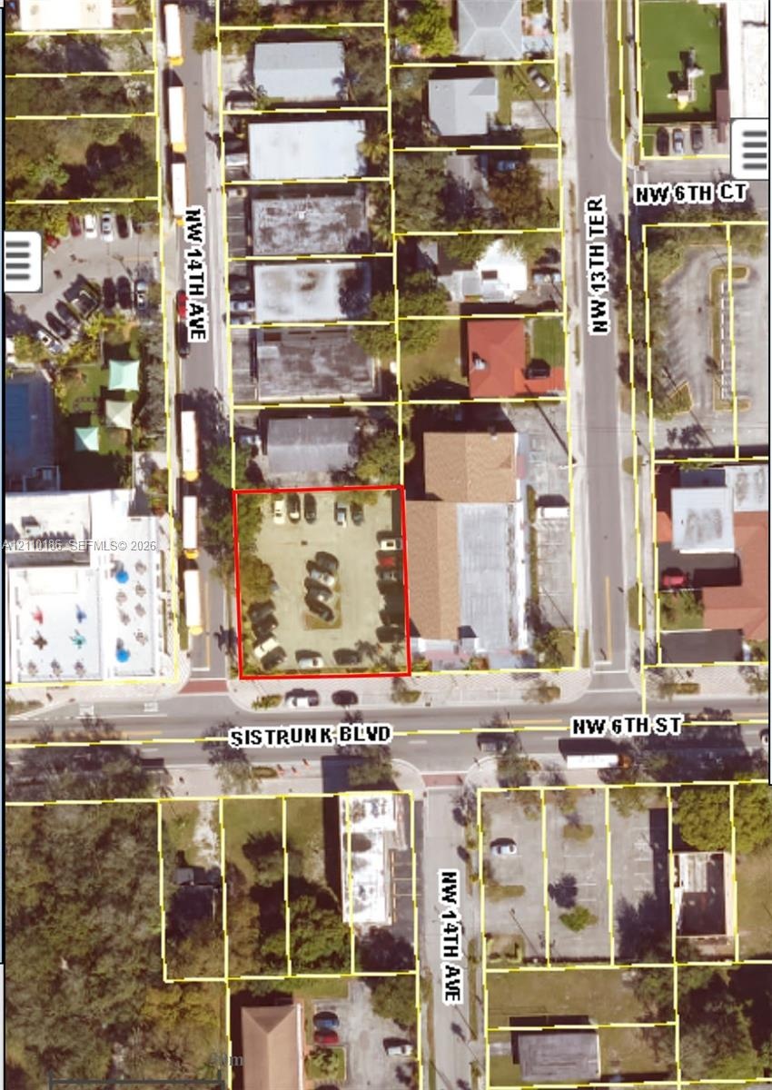 Aerial Property Plat Map. Survey outlining the boundary and surface area of the property