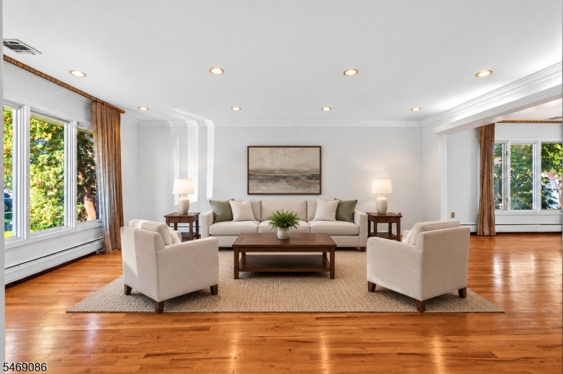 virtually staged living room
