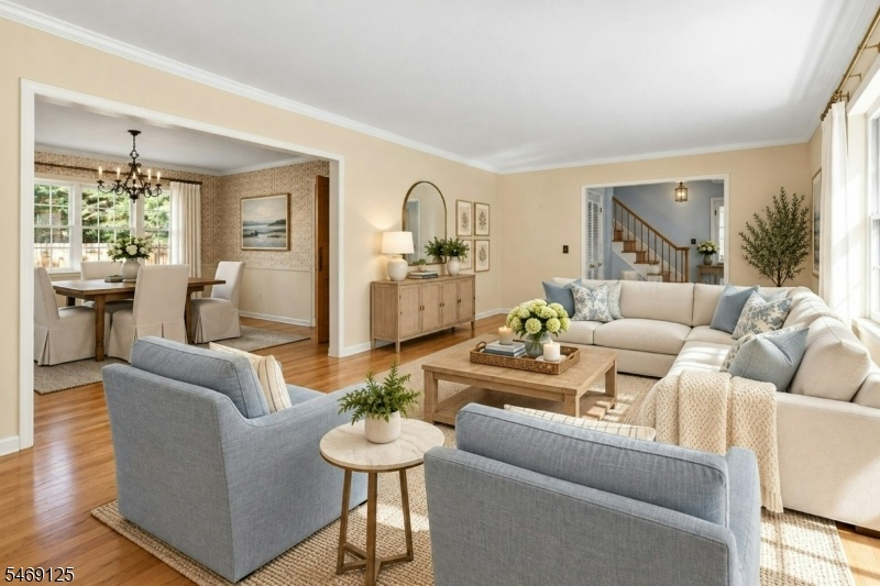 Living room to dining room