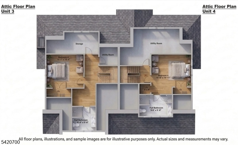 3rd Level Attic Floor Plan