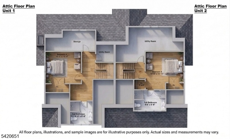 3rd Level Attic Floor plan
