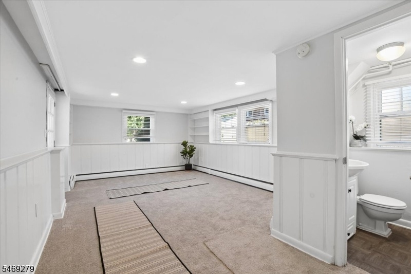 Family room and powder room