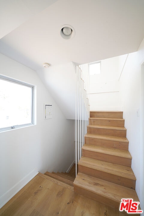 Stairs to rooftop deck