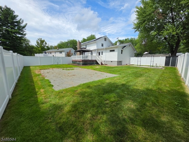Fenced in back yard