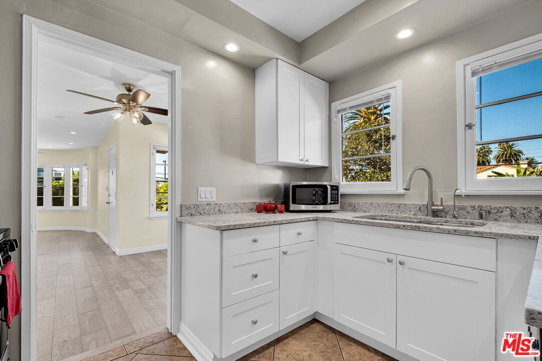 Remodeled kitchen with granite