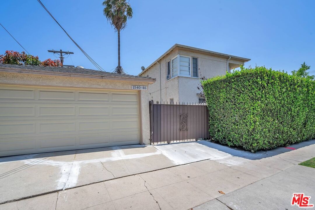 Garage and gated driveway