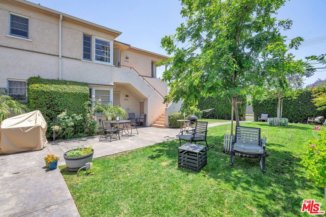 Patio and lawn