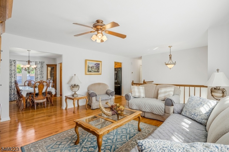 Living room into dining room