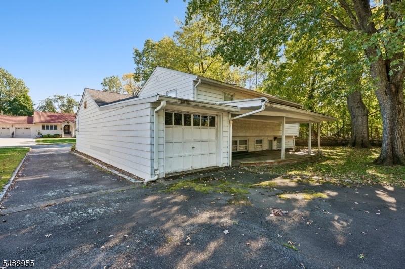 Rear of home tandem garage