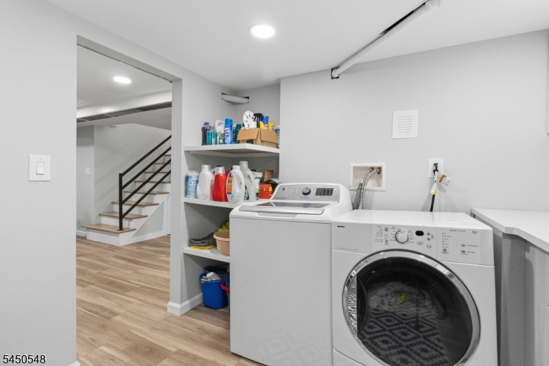 Basement laundry area