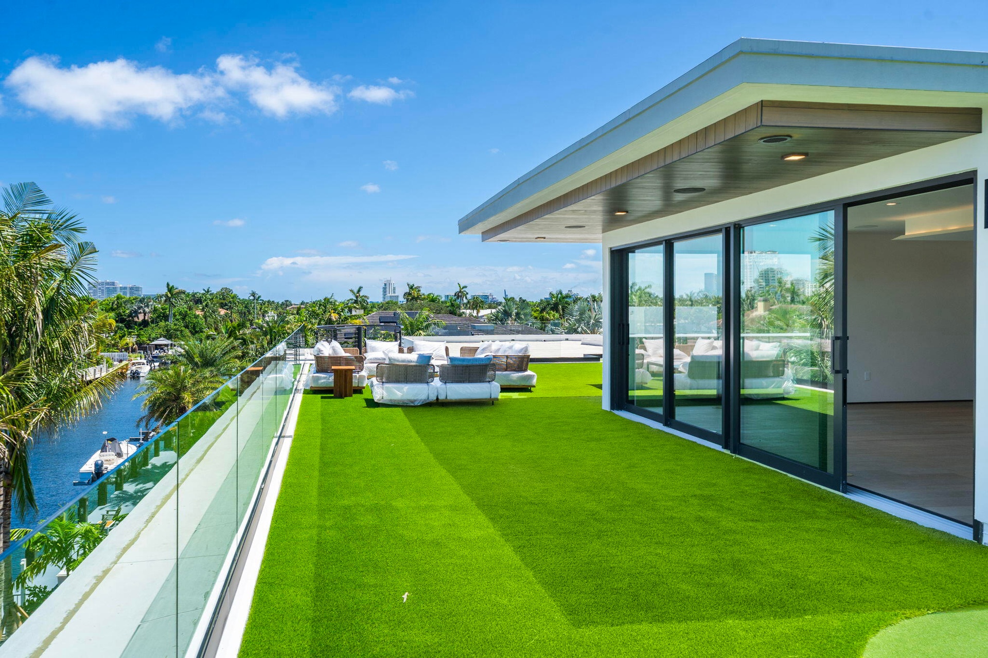 Rooftop outdoor lounge and bar