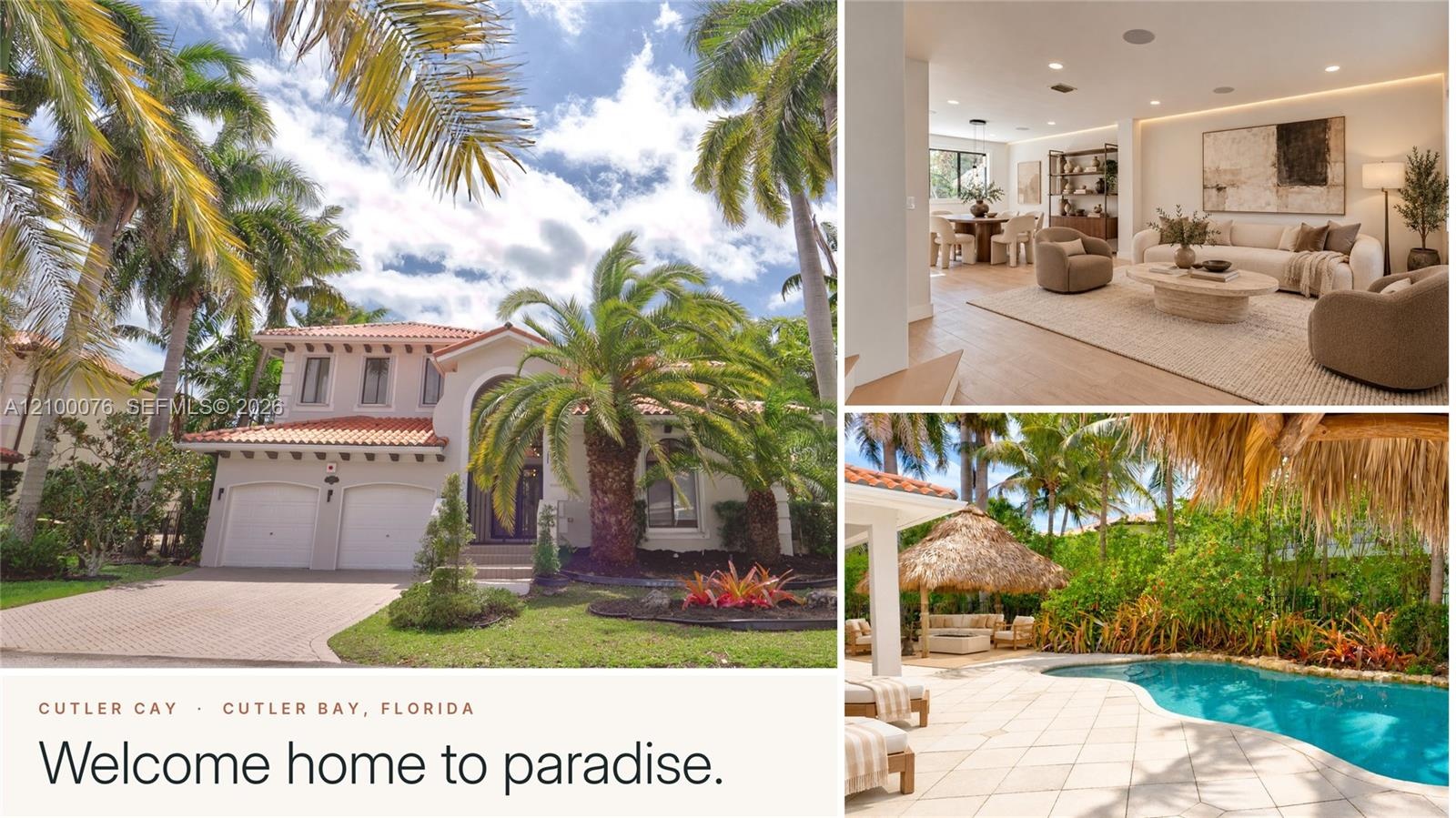 Marketing Brochure, Property Overview. Displaying the exterior, interior living area, and outdoor grounds of the property