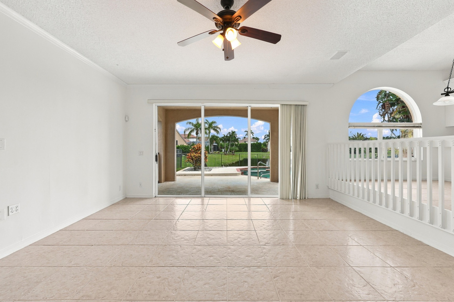 An impressive combination of high ceilings band architectural details creates a wonderful space for entertaining and everyday enjoyment.