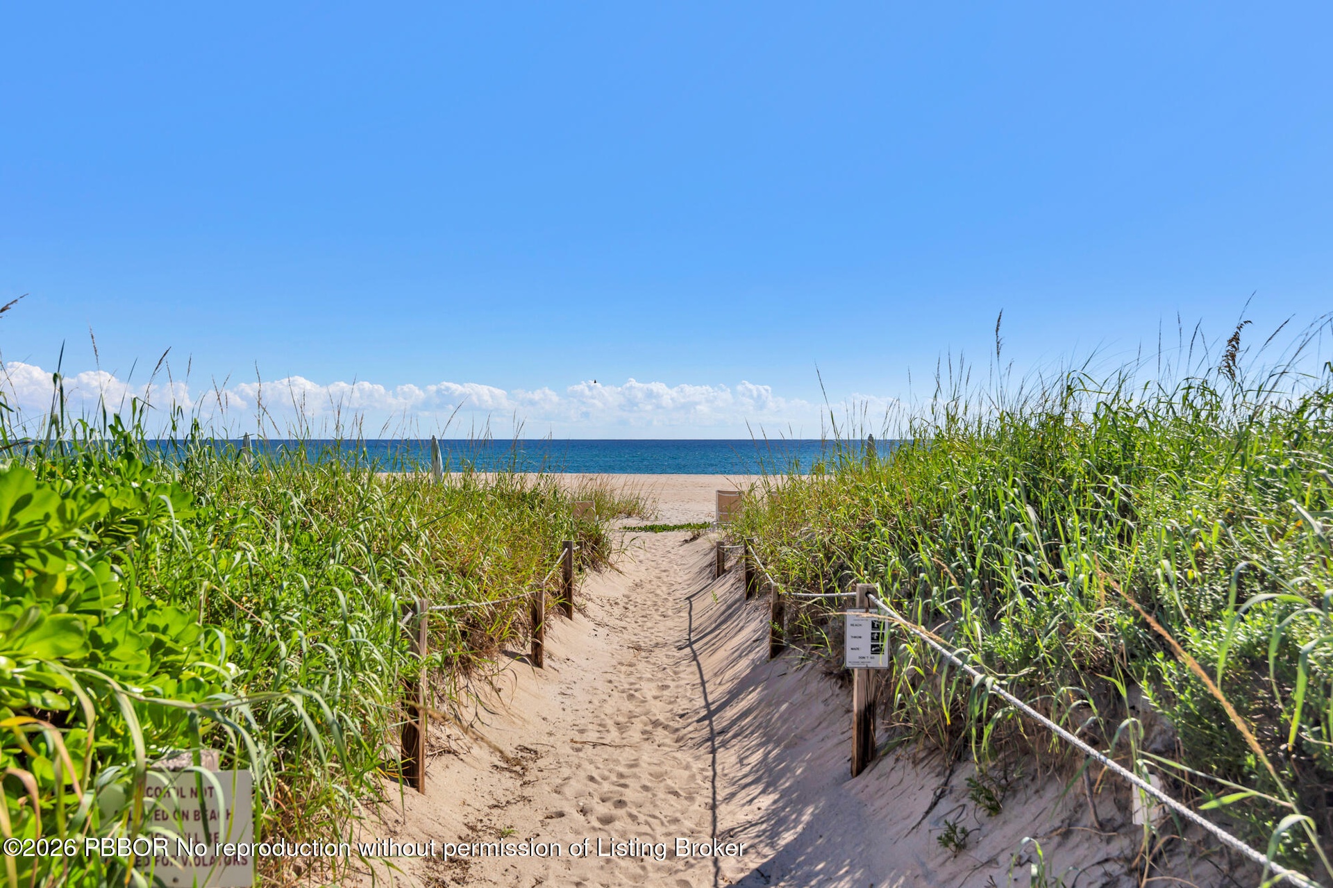 Private beach entrance