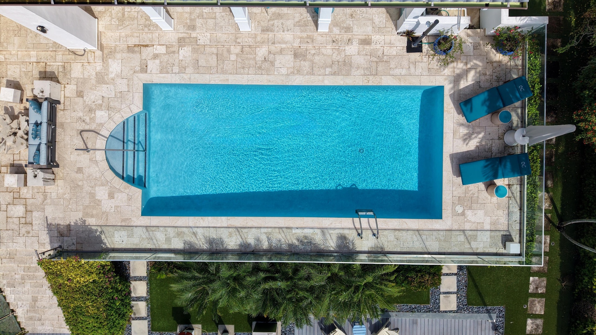 AERIAL VIEW OF POOL