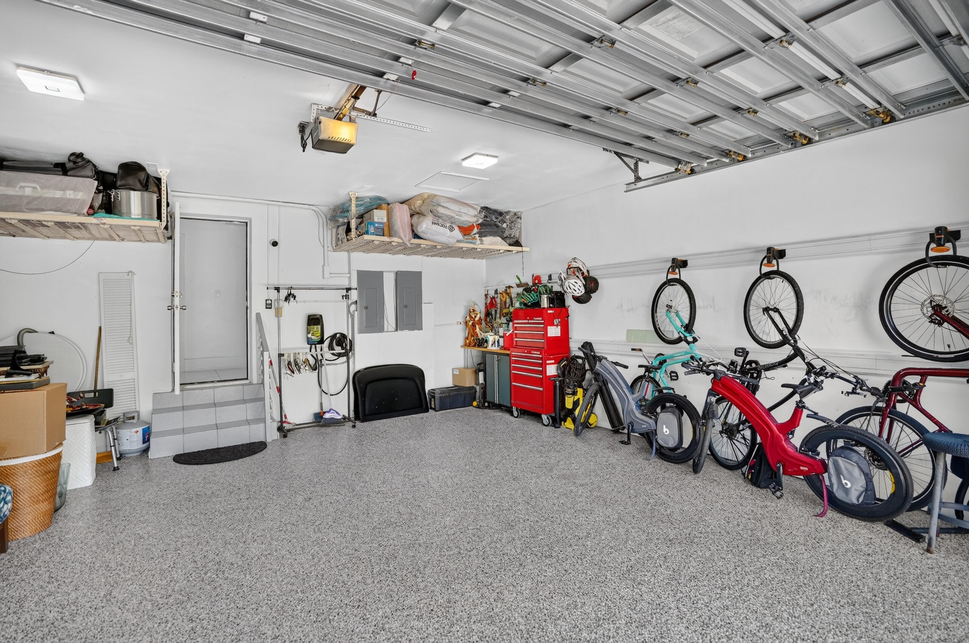 ELECTRIC VEHICLE CHARGER INSIDE THE GARAGE