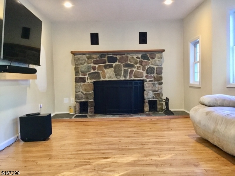 Living rm w/wood burning FP