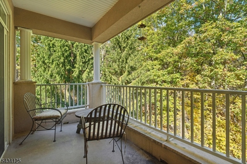 Private balcony wooded views