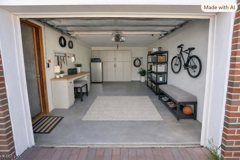Virtually Staged 1-Car Garage