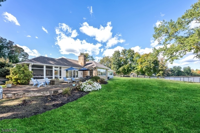 back yard and patio