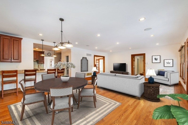 Great room - virtually staged