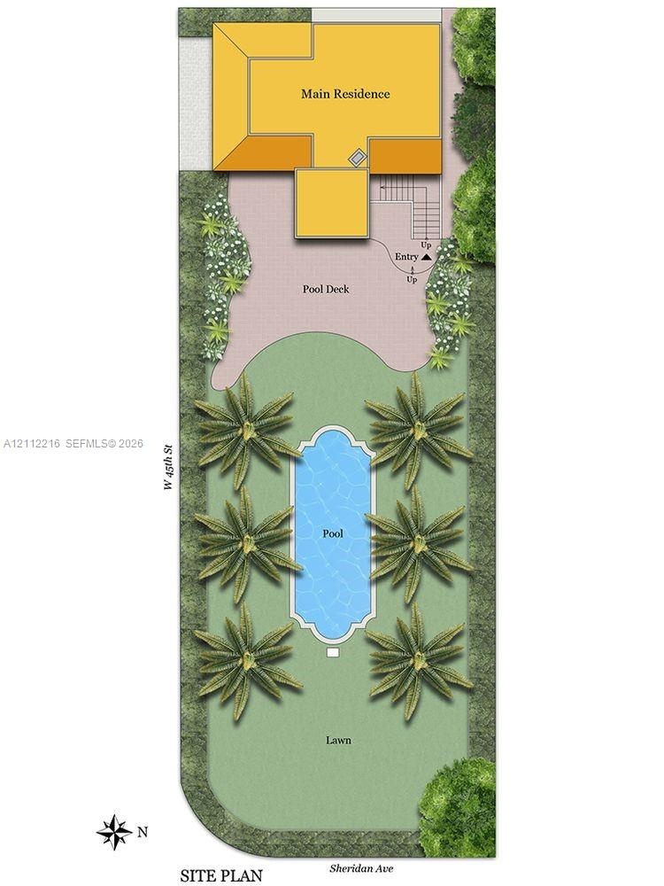 Site Plan. Illustrating the outdoor features and layout of the property