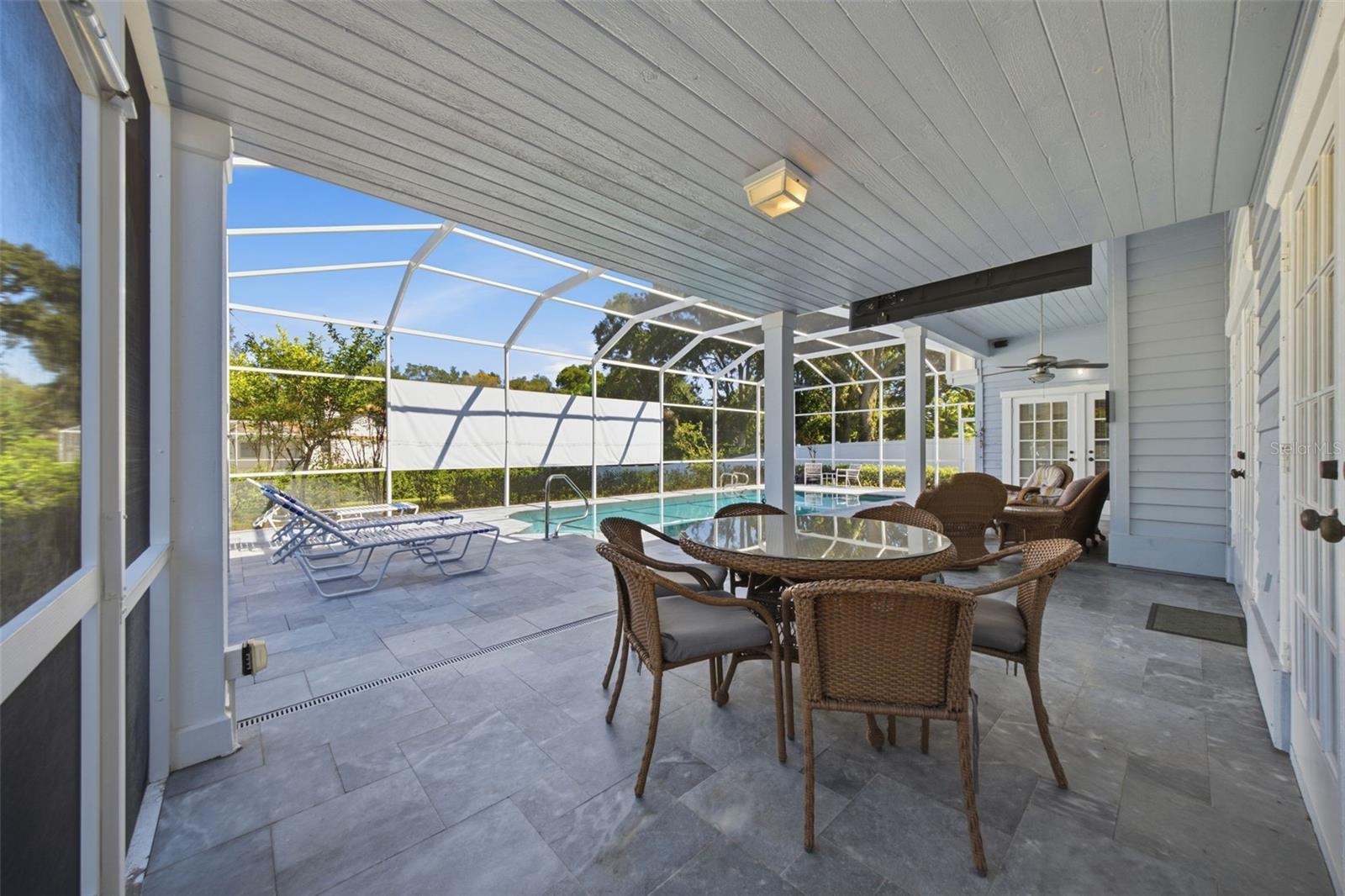 Covered Dining Area on the Lanai - Screen Enclosure