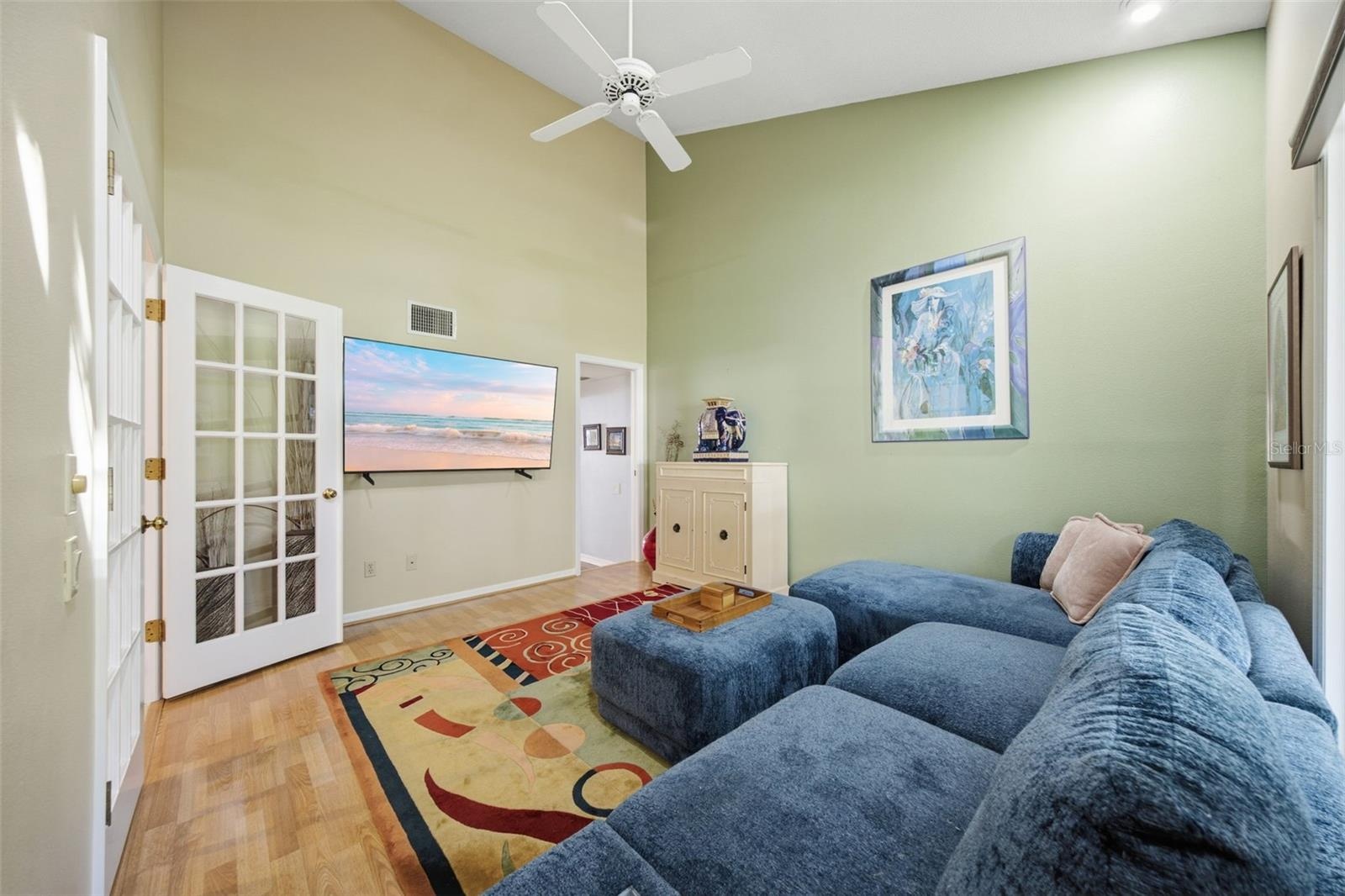 Den | Office with French Doors