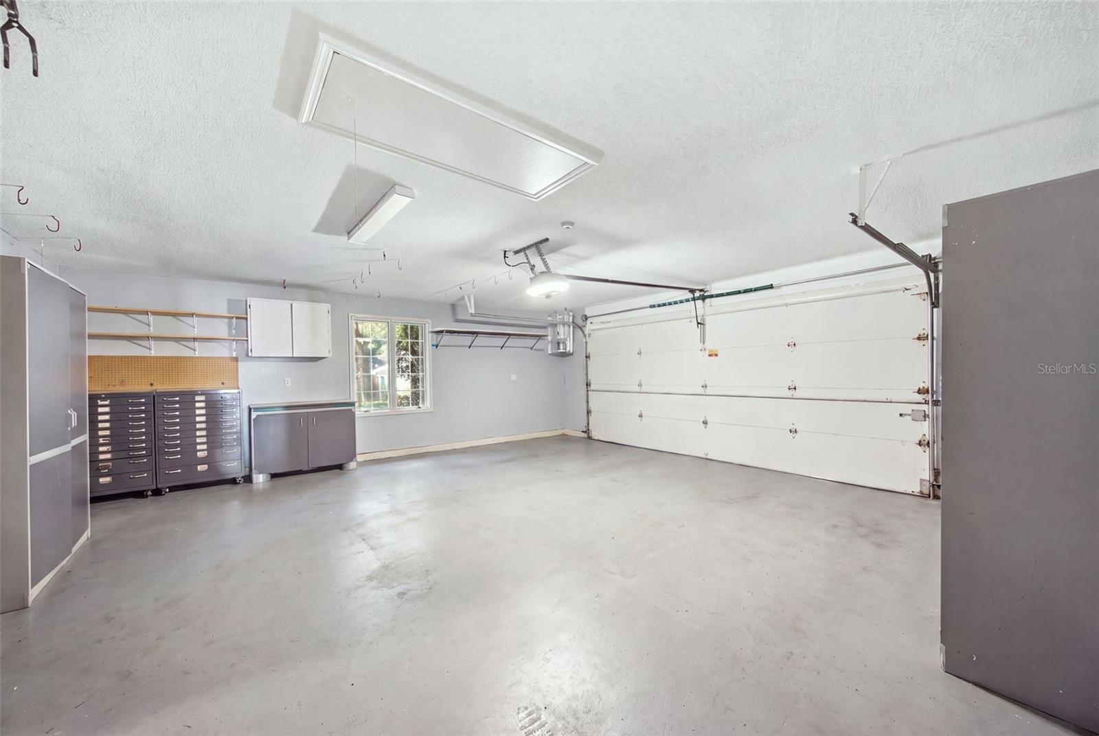 Two Car Garage with Built-in Storage