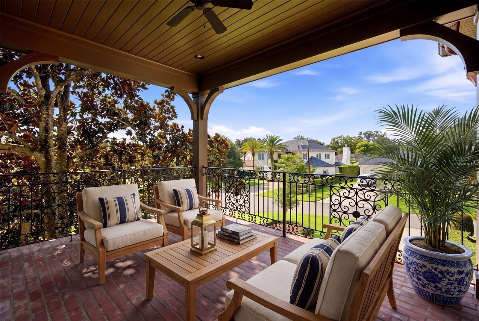 virtually staged: balcony btwn bdrm 3 & 4
