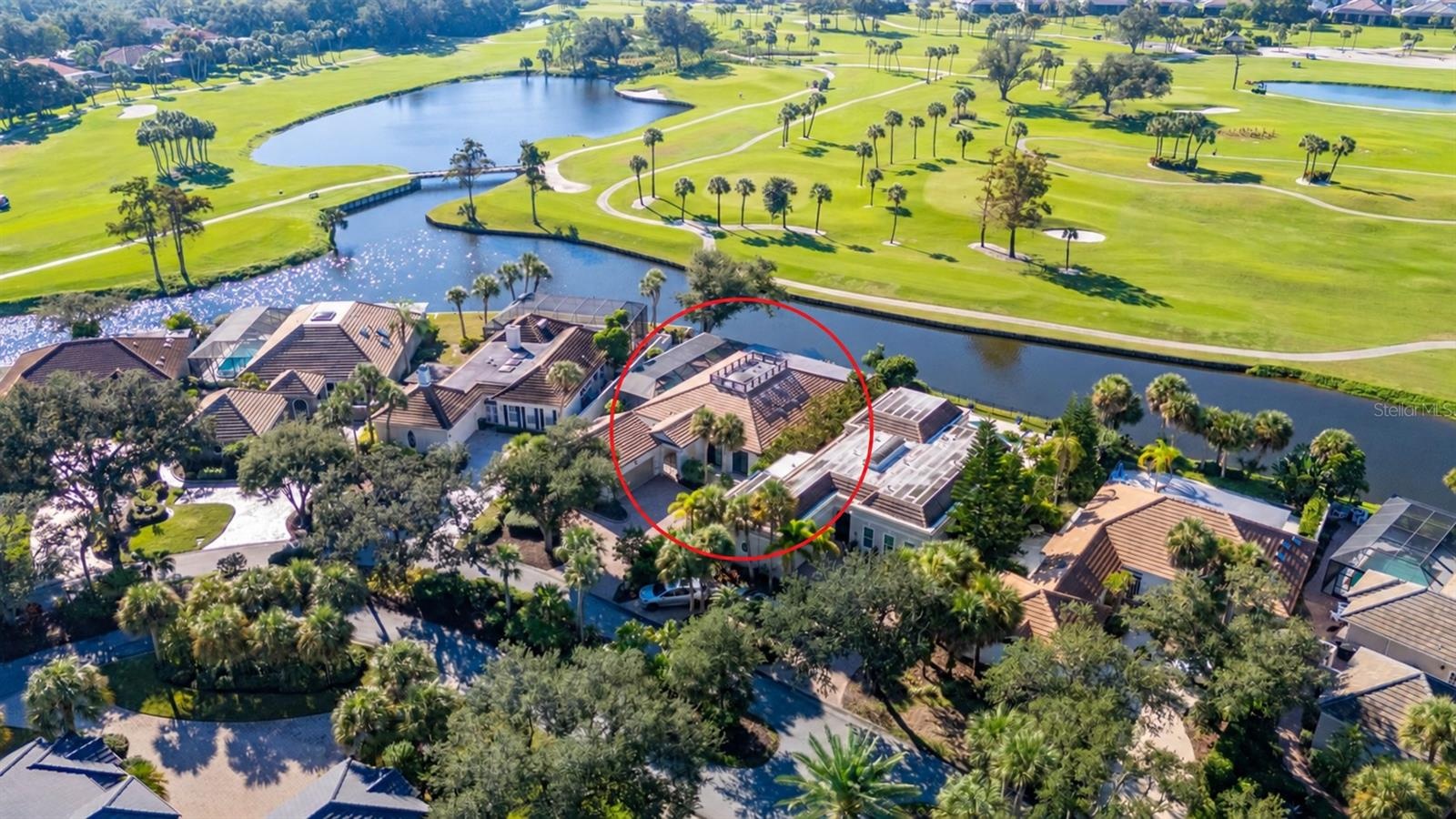 Aerial of golf course
