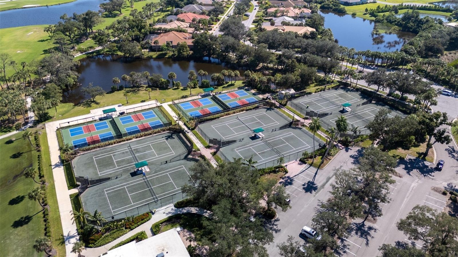 aerial of tennis and pickleball