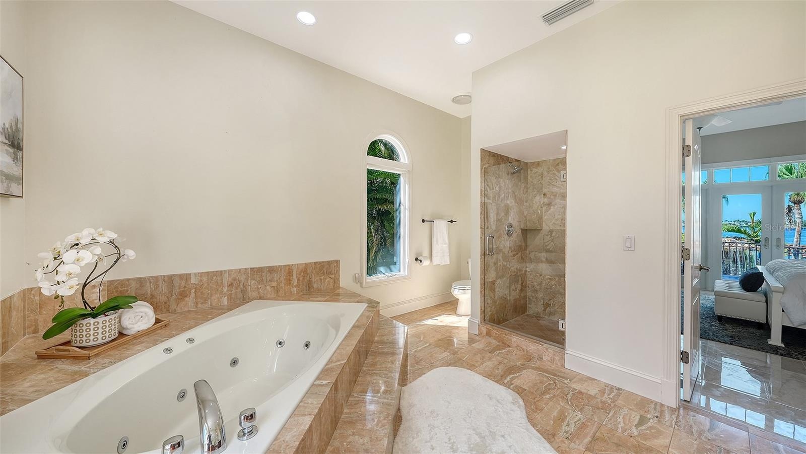 separate walk in shower