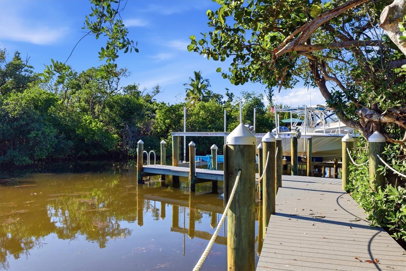 Private and protected deeded dock space.