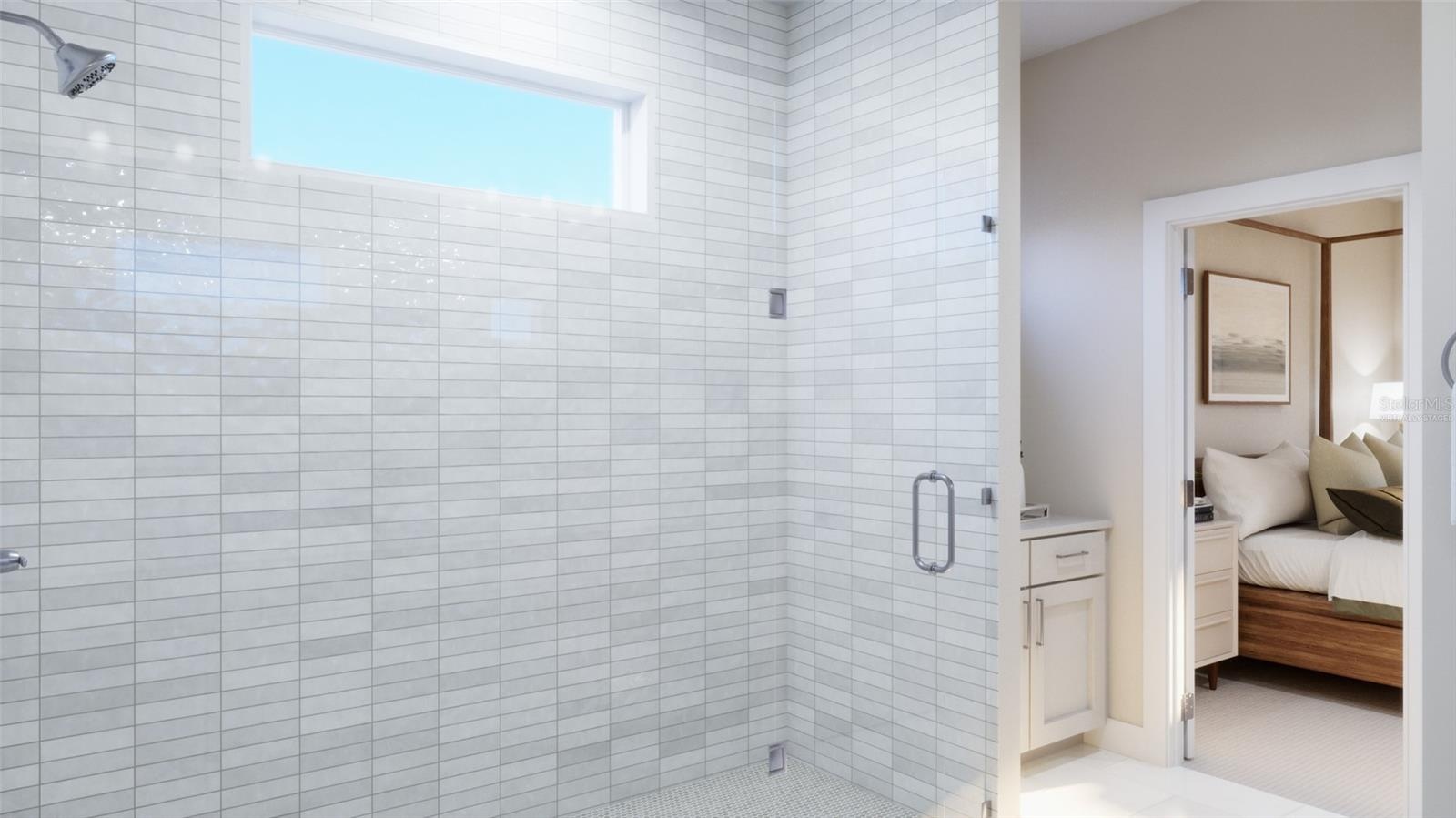 Primary Bathroom Rendering (Virtually Staged)