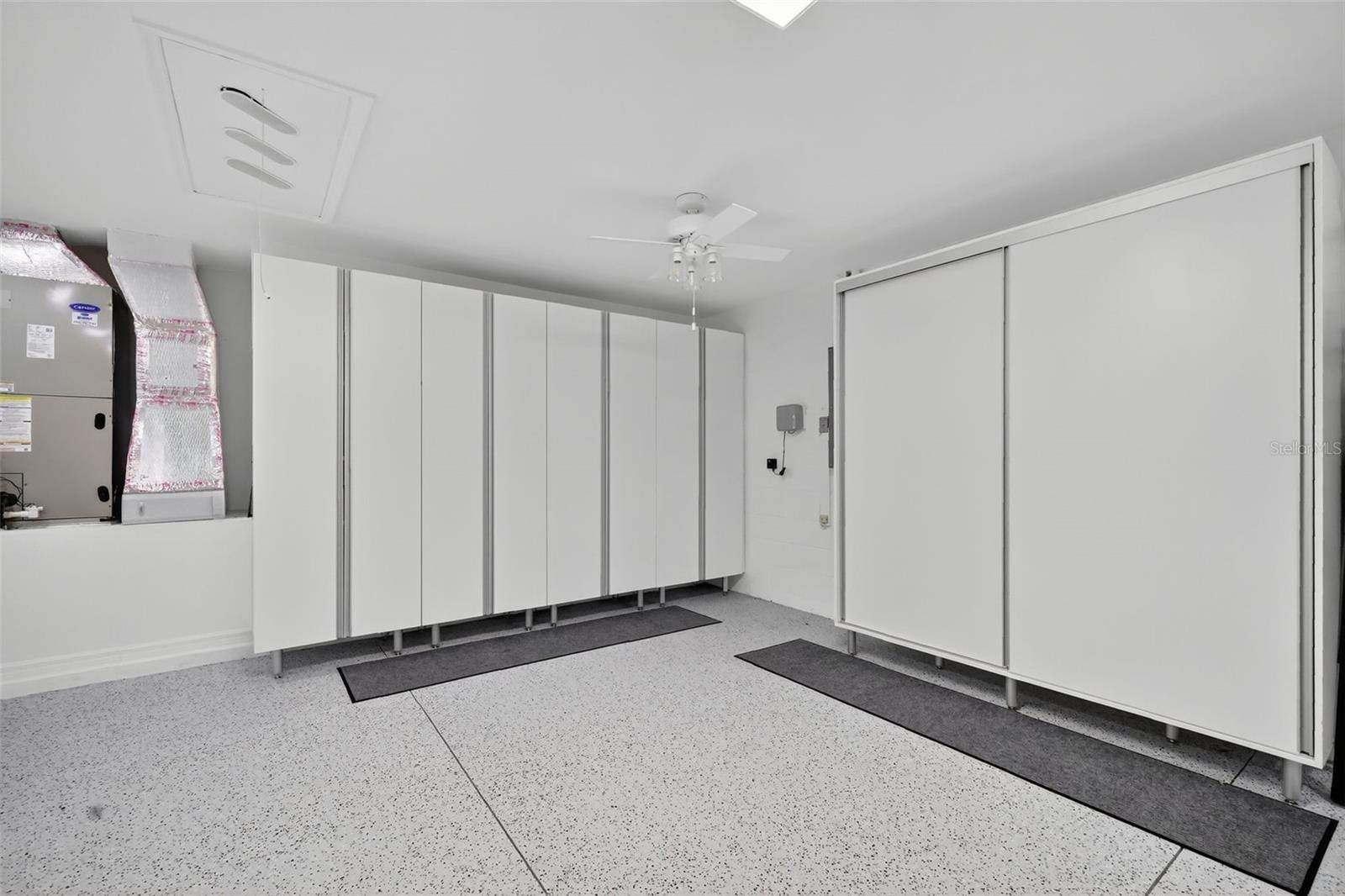 Garage with Custom Storage Closets