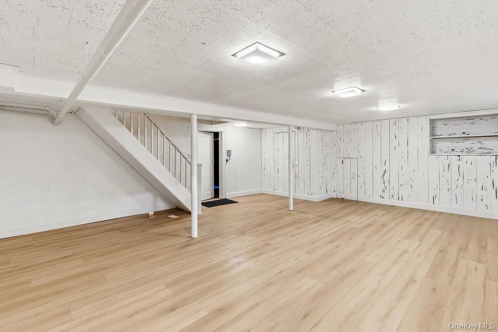 Lower level rec space with new flooring
