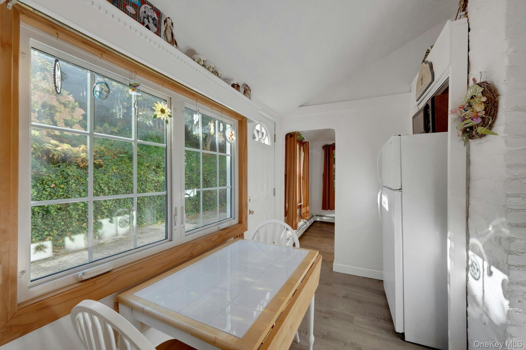 Here's another angle of the kitchen showing the door to the terrace.