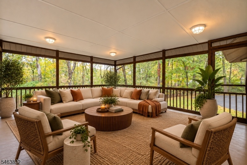 sunroom staged