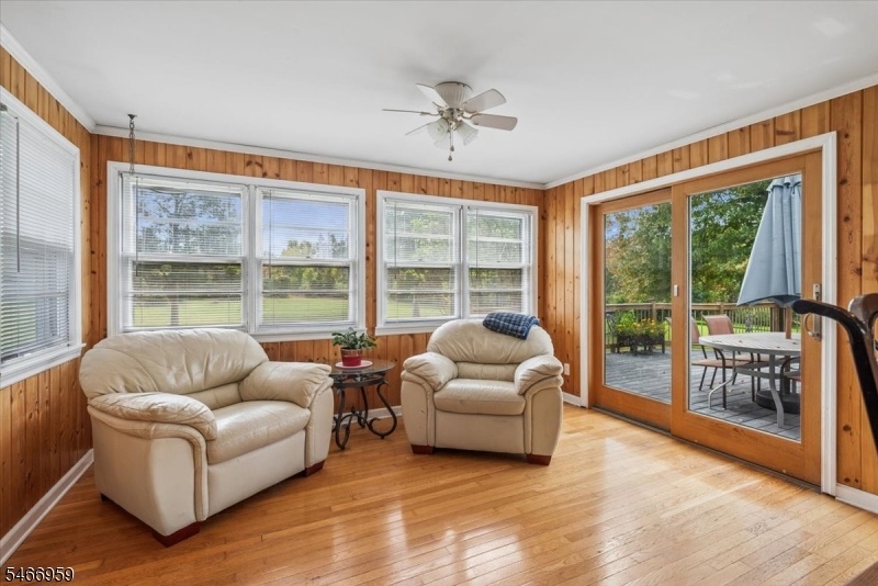 Sunroom w/ Sliders to Deck