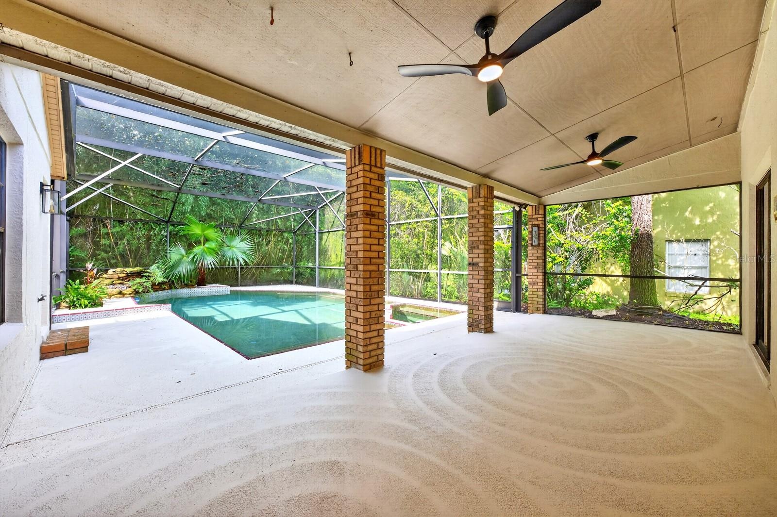 NEW CEILING FANS AND LIGHT FIXTURES throughout add a fresh finishing touch.