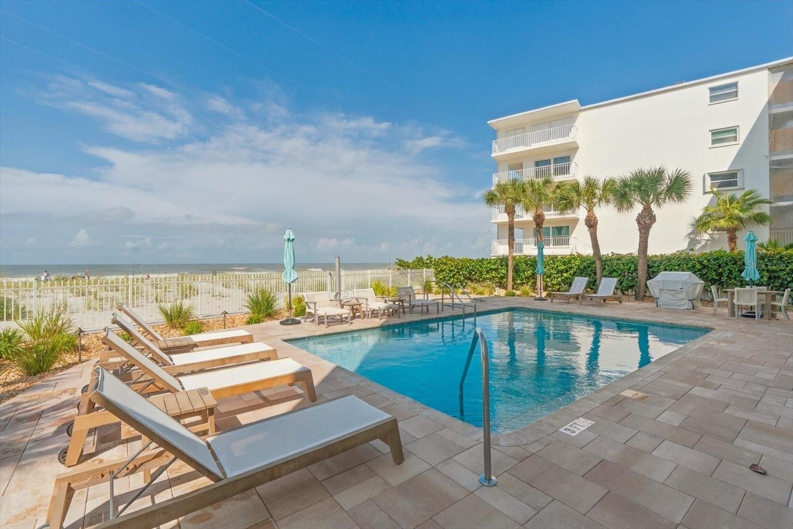 Pool with plenty of seating