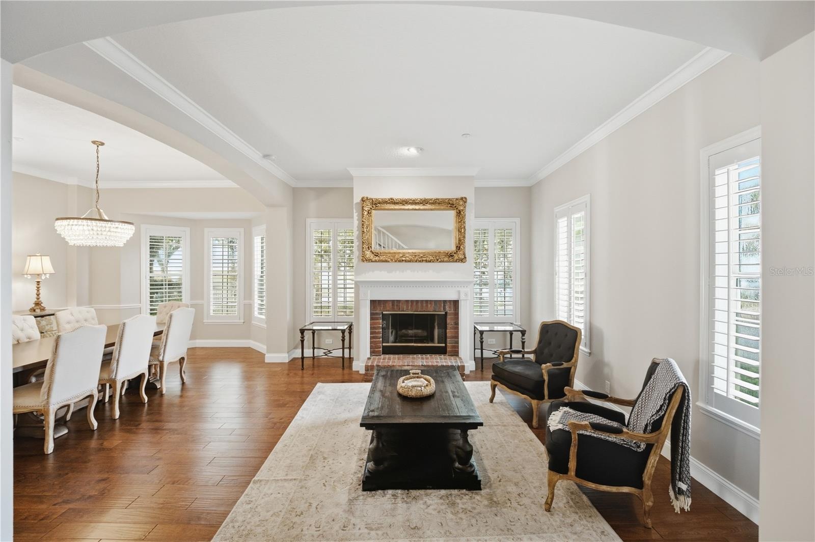 Formal Living Room and Fireplace