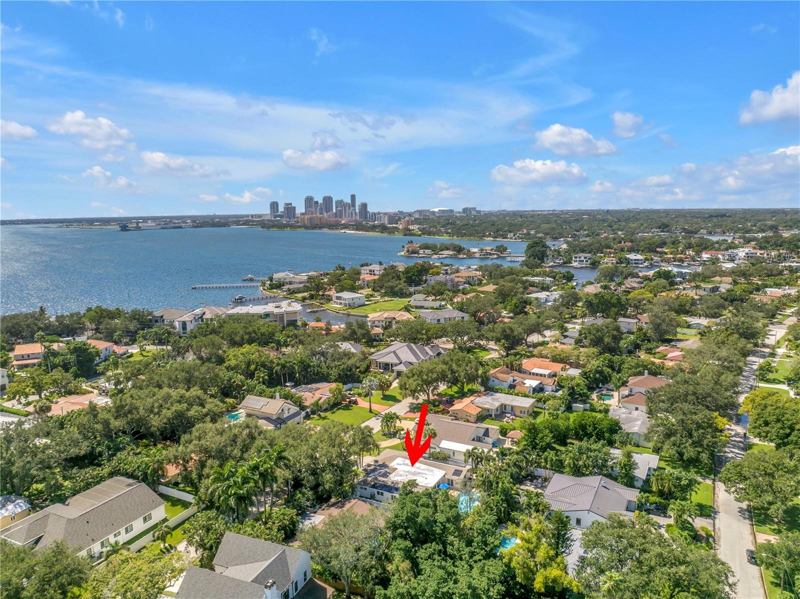 Just 1-2 miles from thriving Downtown St Pete.  Easy access by bike, golf cart or convertible sports car.